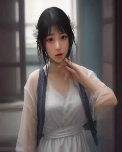 明亮健身室内一位年轻女性正在跟练害羞操，动作舒展自然，金色暖光打在侧脸，氛围温暖亲切